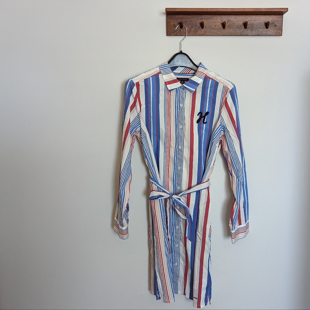 [Tommy Hilfiger] Striped Belt Shirt Dress